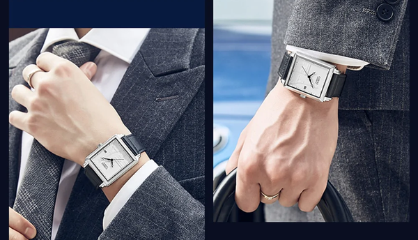 Luxury Dress Watch Men Automatic Self-Wind Mechanical Wristwatches Rectangle Business Watch  -  GeraldBlack.com