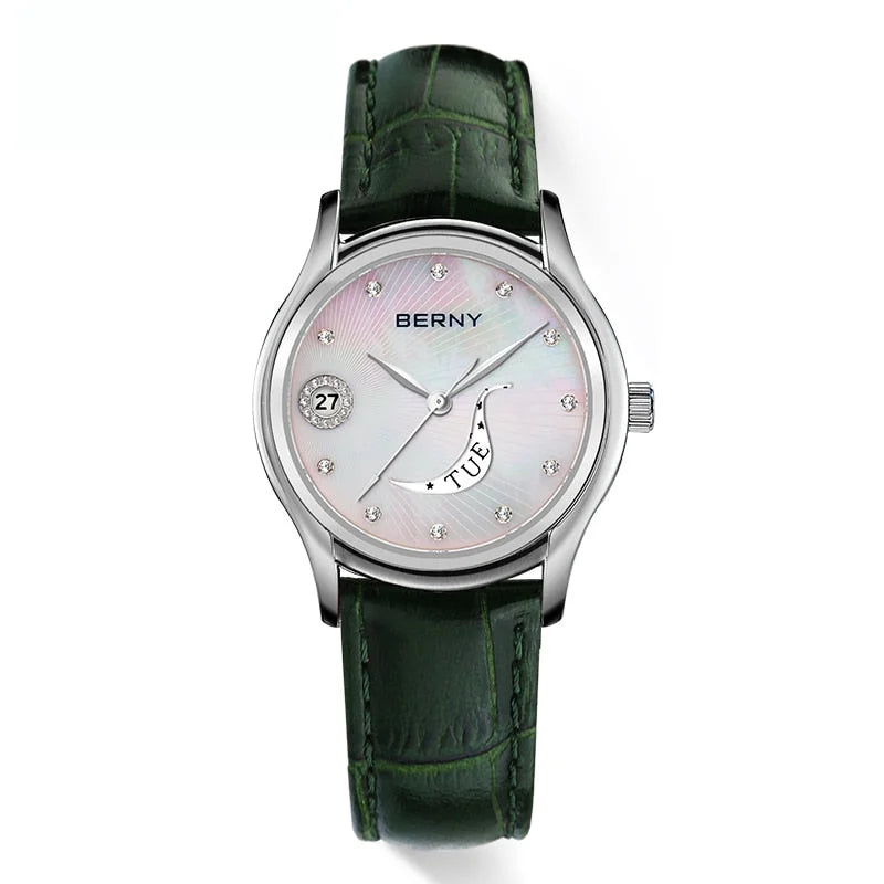 Luxury Elegant Women Watches Quartz Waterproof Wristwatches Calendar Clock Vintage Brown Leather    Wristwatches  -  GeraldBlack.com