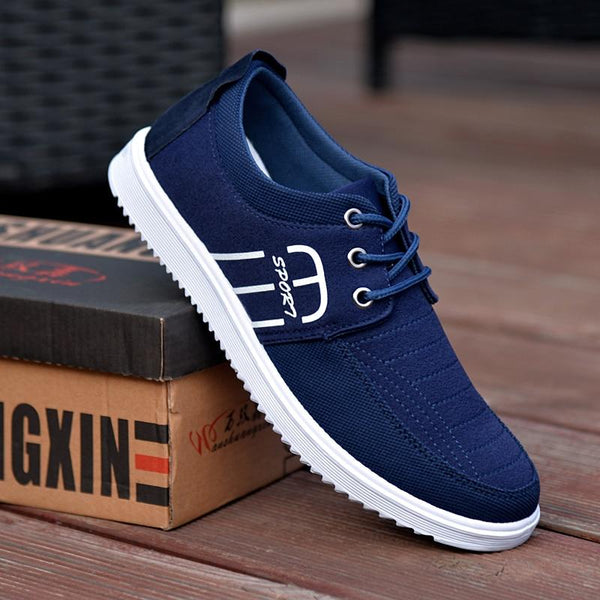 Luxury Fashion Casual Breathable Flat Canvas Basic Shoes for Men - SolaceConnect.com