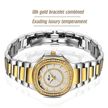 Luxury Fashion Designer Diamond Gold Quartz Geneva Ladies Watches - SolaceConnect.com