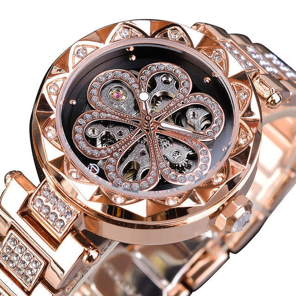 Luxury Fashion Diamond Automatic Mechanical Hip Hop Watch for Women  -  GeraldBlack.com