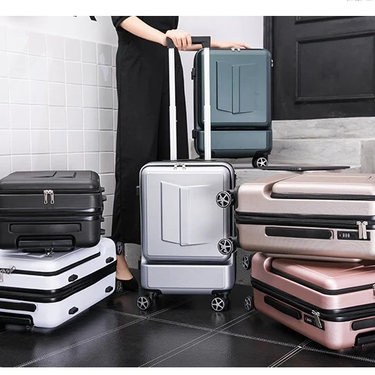 Luxury fashion rolling luggage 20' and '24 inch business front opening computer boarding travel  -  GeraldBlack.com