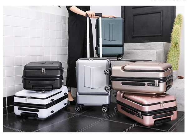 Luxury fashion rolling luggage 20' and '24 inch business front opening computer boarding travel  -  GeraldBlack.com