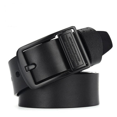 Luxury Fashion Solid Design Genuine Cow Leather Strap Belts for Men - SolaceConnect.com