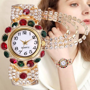 Luxury Fashion Women's Rhinestones Relogio Bracelet Wrist Watches  -  GeraldBlack.com