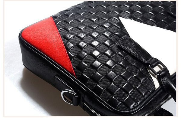 Luxury Genuine Leather Women 14 inch Laptop Briefcases Business Crossbody Shoulder Messenger Handbags  -  GeraldBlack.com