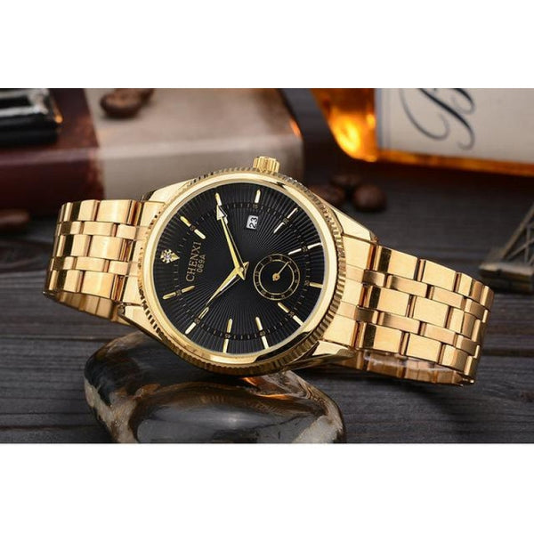 Luxury Gold Watch for Men with Complete Calendar & Auto Date  -  GeraldBlack.com