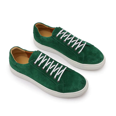 Luxury Italian Style Men's Casual Shoes Fashion Nubuck Genuine Leather Green Brown Breathable Lace Up Formal Shoes  -  GeraldBlack.com