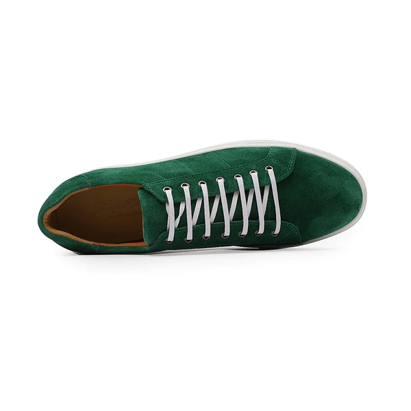 Luxury Italian Style Men's Casual Shoes Fashion Nubuck Genuine Leather Green Brown Breathable Lace Up Formal Shoes  -  GeraldBlack.com
