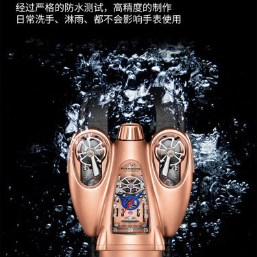 Luxury Men's double movement Automatic Watch Fashion Mechanical Watches waterproof Watch  -  GeraldBlack.com