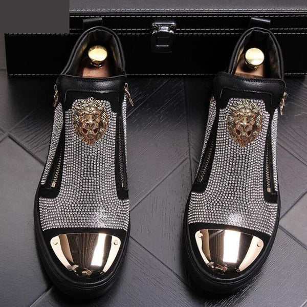 Luxury men's Rhine SLATE designer high-end hi-top large size flat Zapatos Hombreshoes A4  -  GeraldBlack.com