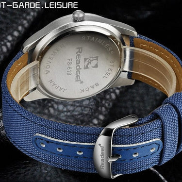 Luxury Military Quartz Analog Sports Watch with Leather Canvas Strap  -  GeraldBlack.com