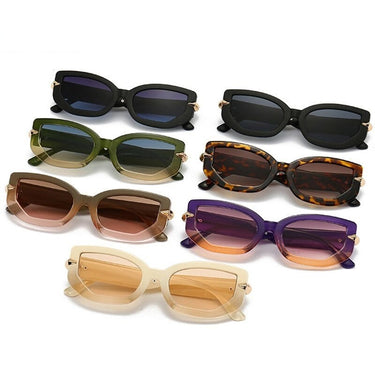 Luxury Rectangle Sunglasses Women Gradient Lens Green Yellow Sun Glasses UV400 Lady Fashion Shades  -  GeraldBlack.com