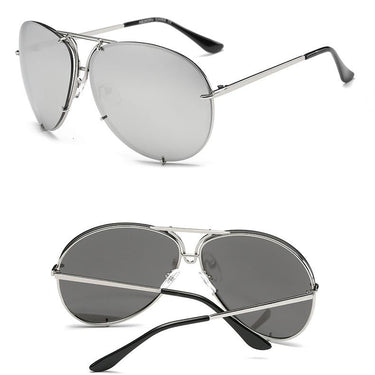 Luxury Rimless Clear Lens Aviation Designer Sunglasses for Women - SolaceConnect.com