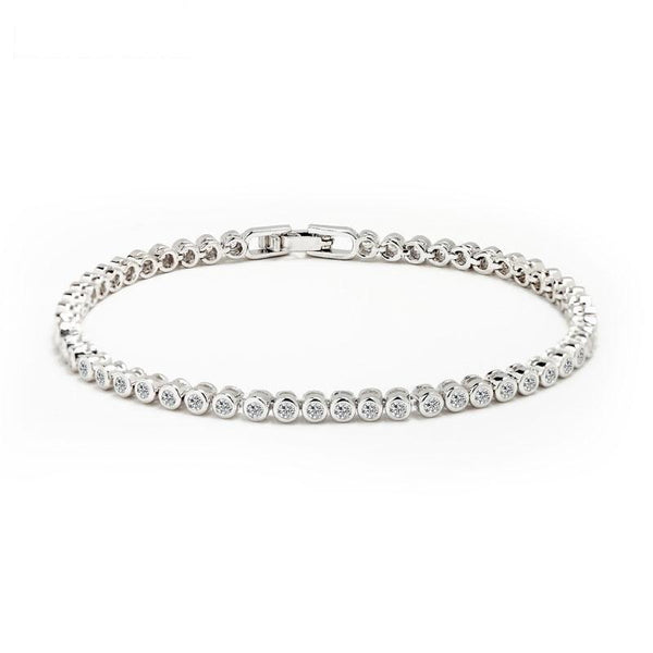 Luxury Round Clear Hot Tennis Fashion Bracelets & Bangles for Women - SolaceConnect.com