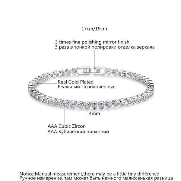 Luxury Round Clear Hot Tennis Fashion Bracelets & Bangles for Women  -  GeraldBlack.com