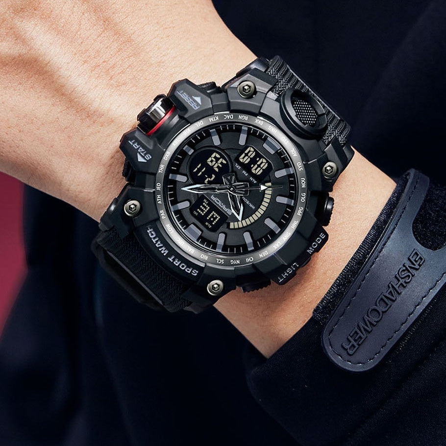 Luxury Round Waterproof Sports Military Quartz Wristwatch for Men ...