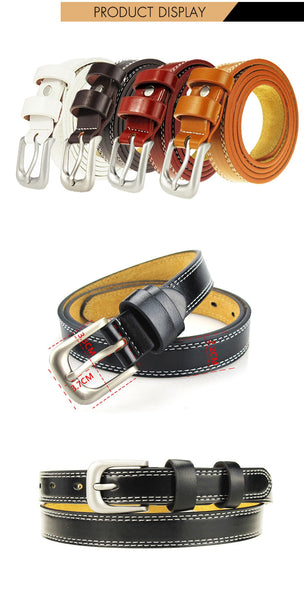 Luxury Simple Decorative Genuine Leather Waist Belts for Women  -  GeraldBlack.com