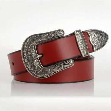 Luxury Solid Fashion Belts with Light Gray Metal Buckle for Women - SolaceConnect.com