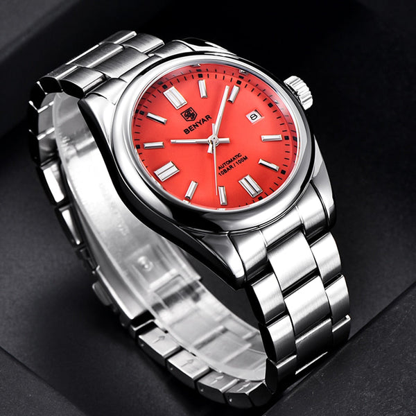Luxury Stainless Steel Automatic Waterproof Mechanical Wristwatches for Men  -  GeraldBlack.com