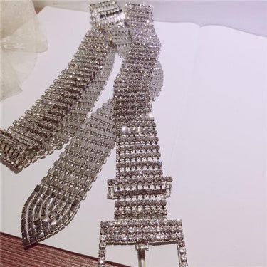Luxury Women's 10 Rows Diamante Crystal Full Rhinestone Chain Waist Belts - SolaceConnect.com