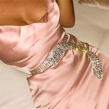 Luxury Women's 10 Rows Diamante Crystal Full Rhinestone Chain Waist Belts  -  GeraldBlack.com
