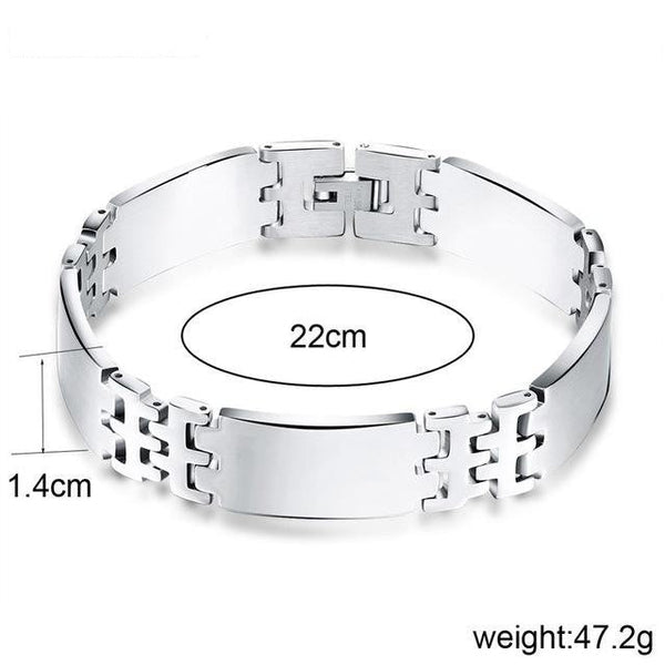 Male Fashion Men's Wristband Design Stainless Steel Bracelets - SolaceConnect.com