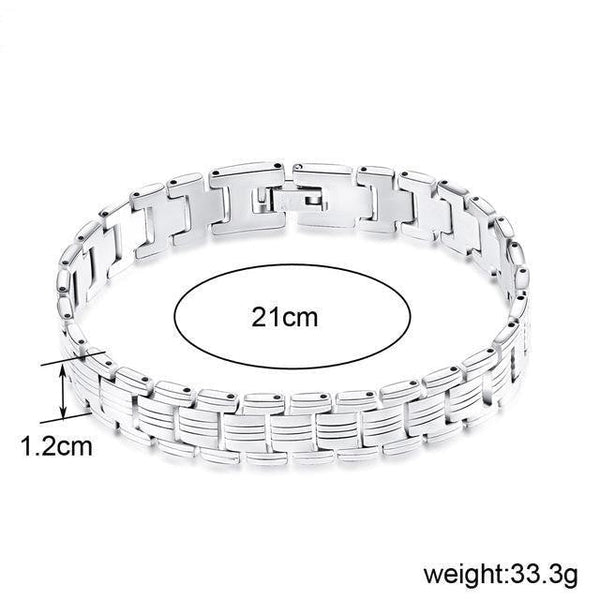 Male Fashion Men's Wristband Design Stainless Steel Bracelets - SolaceConnect.com