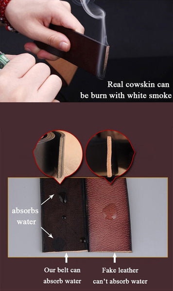 Male Genuine Cowskin Leather Strap Pin buckle Solid Designer Belts - SolaceConnect.com