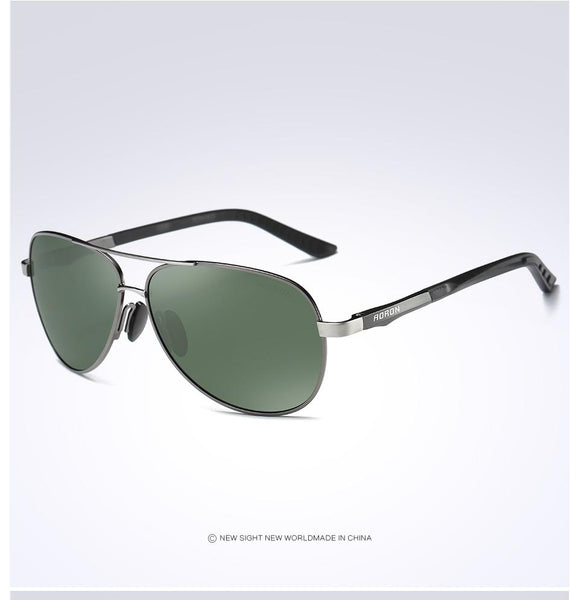 Male Metal Aluminum Frame UV400 Anti-glare Polarized Sunglasses Goggles - SolaceConnect.com