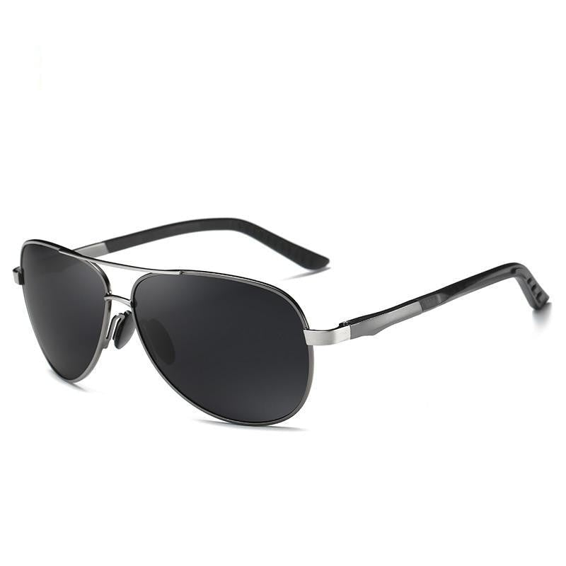 Male Metal Aluminum Frame UV400 Anti-glare Polarized Sunglasses Goggles  -  GeraldBlack.com