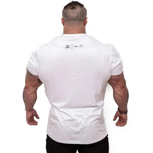 Male Summer Casual Short Sleeve Printed Skinny Cotton T-shirt Shirts - SolaceConnect.com