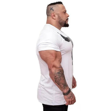 Male Summer Casual Short Sleeve Printed Skinny Cotton T-shirt Shirts - SolaceConnect.com