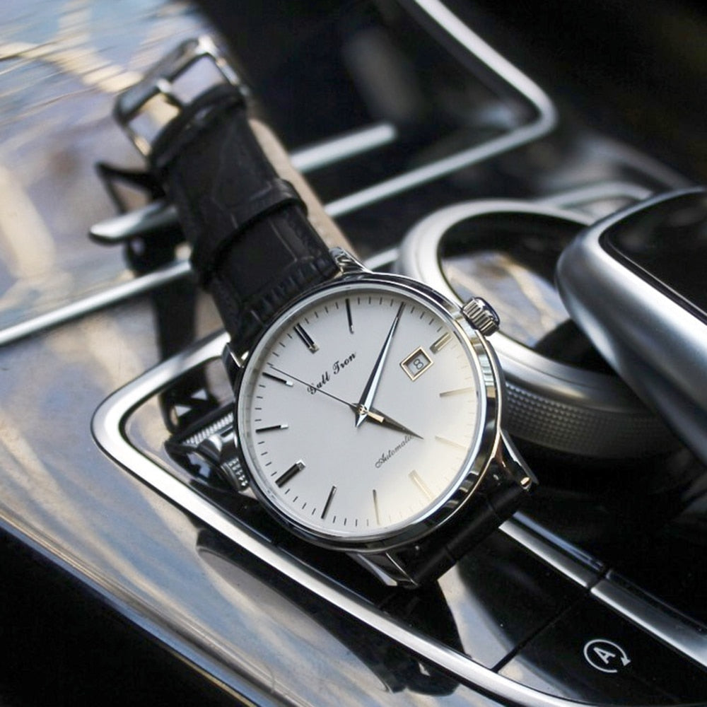 Man Automatic Self-Wind Mechanical Wristwatches ST2130 40mm Stainless Steel Sapphire Crystal  -  GeraldBlack.com