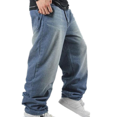 Man Loose Jeans Hiphop Skateboard Jean Baggy Denim Street 4 Seasons Trousers big Size 30-46  -  GeraldBlack.com