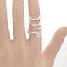 Matte Kitten Cat Wrap Animal Fashion Finger Ring for Young Women  -  GeraldBlack.com