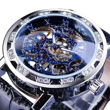 Mechanical Steampunk Men’s Sport Watch with Transparent Skeleton Dial - SolaceConnect.com
