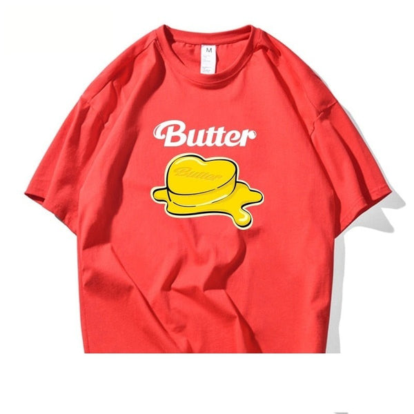 Melt Butter Trendy Casual Men Women 100% Cotton T-shirt Tshirt Summer Short Sleeve Tops Streetwear  -  GeraldBlack.com