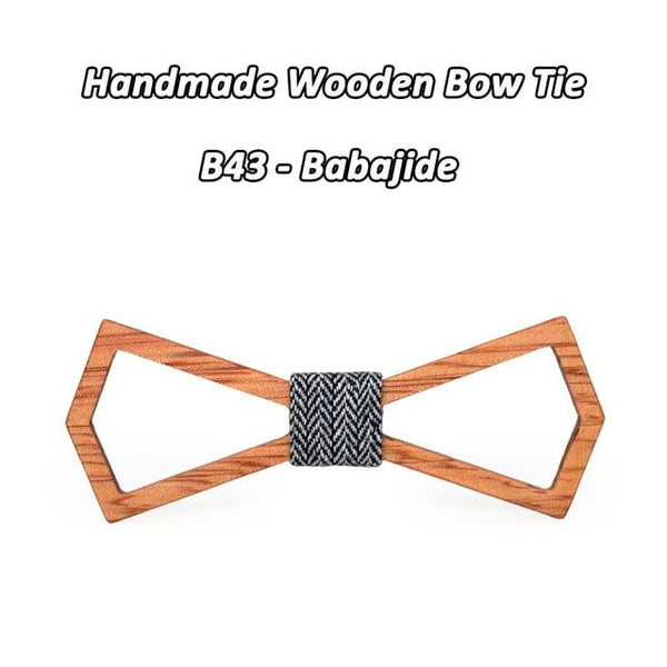 Men and Children Combo Wooden Gravatas Bow Knot Bowties for Wedding - SolaceConnect.com