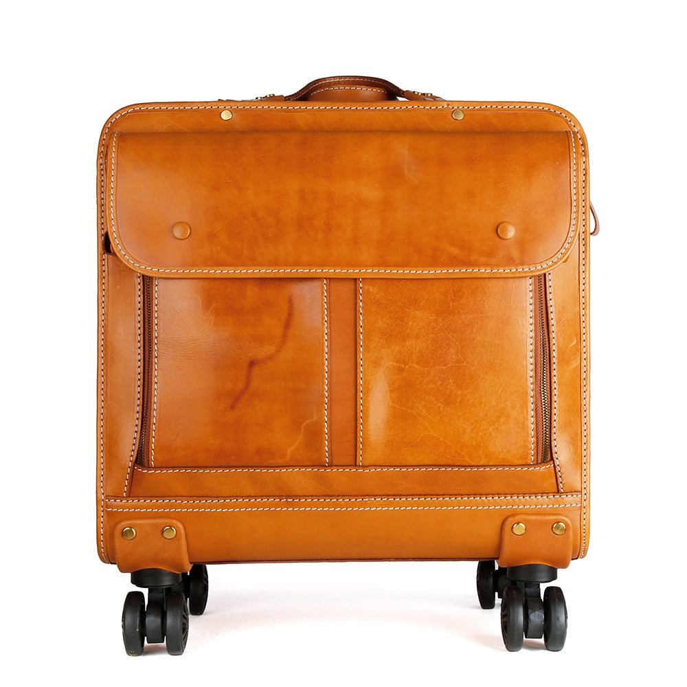 Carrylove 20222426 Inch Women Retro Leather Trolley Luggage