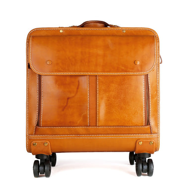Men and Women 20 Inch Genuine Leather Trolley Briefcase Suitcase  -  GeraldBlack.com