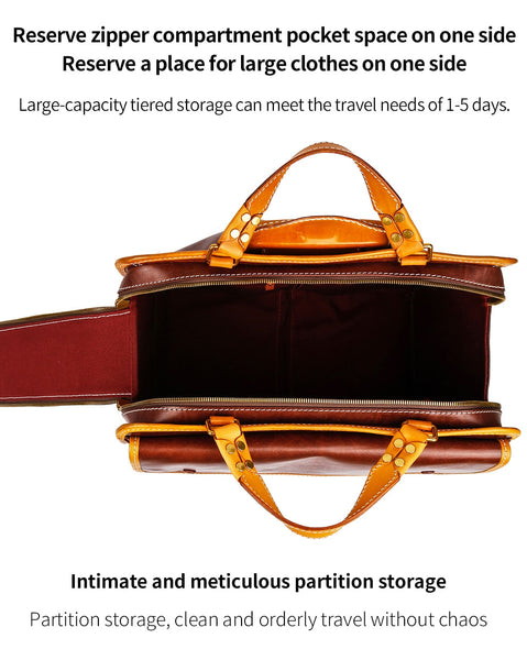 Men and Women 20 Inch Genuine Leather Trolley Briefcase Suitcase  -  GeraldBlack.com