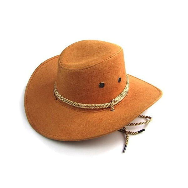 Men and Women 3 Colors Large Brim Cowboy Hats for Summer Outdoor - SolaceConnect.com