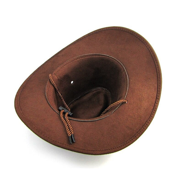 Men and Women 3 Colors Large Brim Cowboy Hats for Summer Outdoor  -  GeraldBlack.com