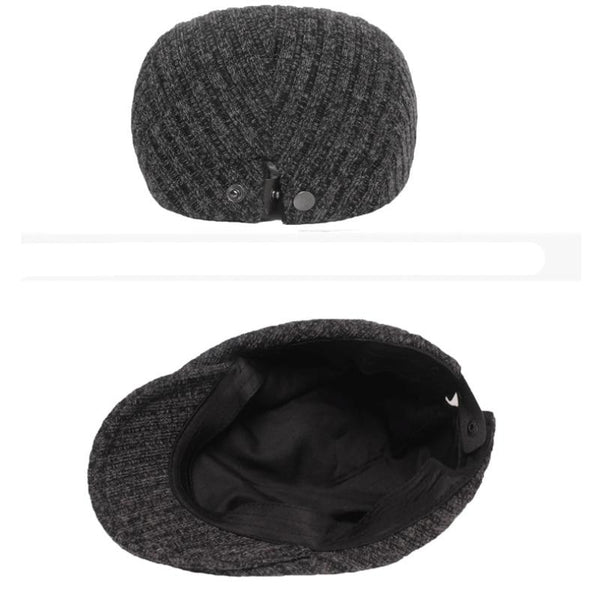Men and Women Adjustable Vintage Beret Autumn Winter Knitted Hat - SolaceConnect.com