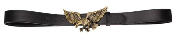 Men and Women Golden Flying Eagle Hawk Punk Rock Metal Buckle Belt - SolaceConnect.com