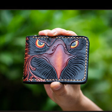 Men and Women Hand-made Vegetable Tanned Leather Eagle Wallets  -  GeraldBlack.com