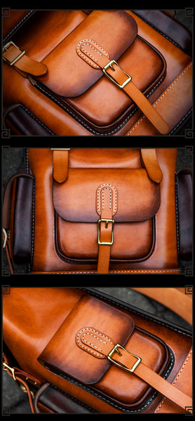 Men and Women Handmade Elaborate Works Cow Leather Backpacks  -  GeraldBlack.com