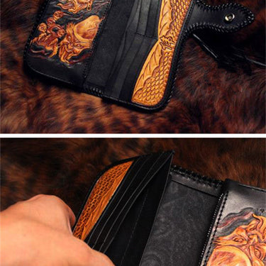 Men and Women Handmade Genuine Leather Devils Clutch Wallets  -  GeraldBlack.com