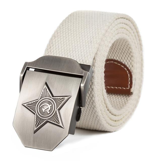 Men and Women High Quality 3D Five Rays Star Patriotic Retired Military Belt - SolaceConnect.com